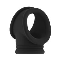 Эрекционное кольцо / разделитель мошонки "Sono #48 Cockring with Ball Strap Black"